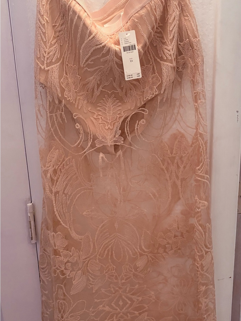 Anthropologie Blush Pink Embroidered A-Line Skirt